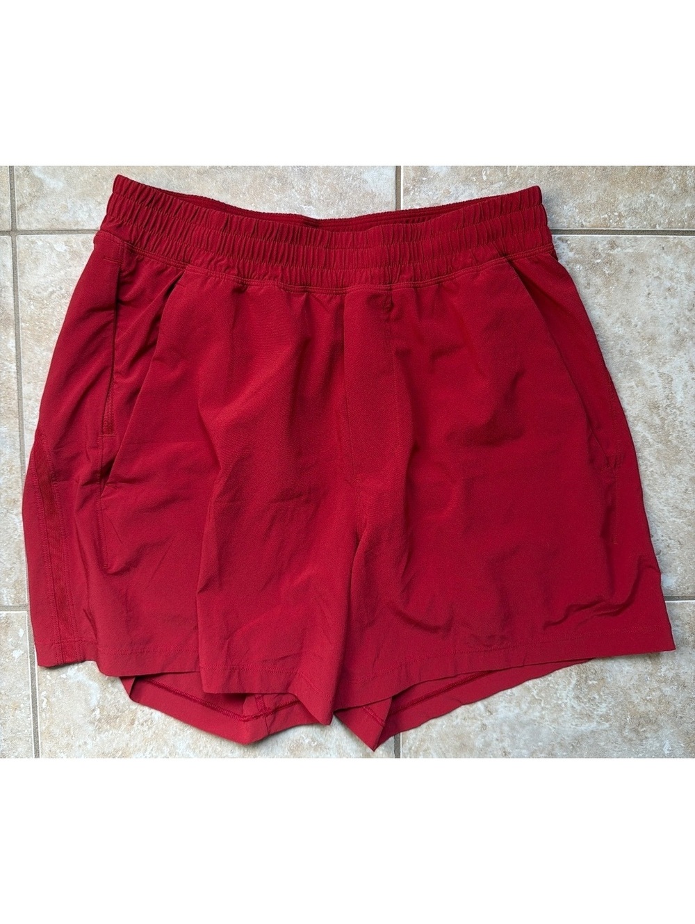Medium - Men - Lululemon Red Athletic Shorts